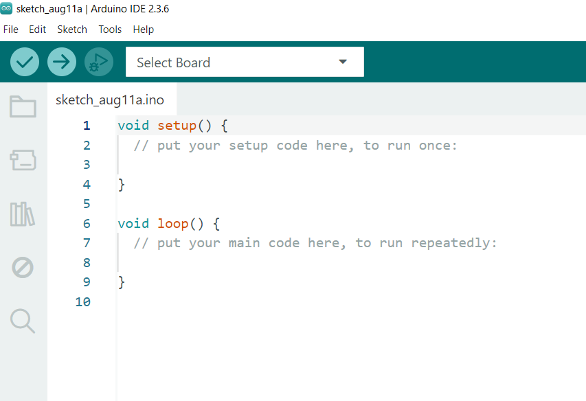 محیط نرم‌افزار Arduino IDE